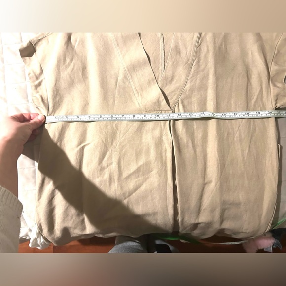 linen blend tunic dress with belt - Picture 5 of 5